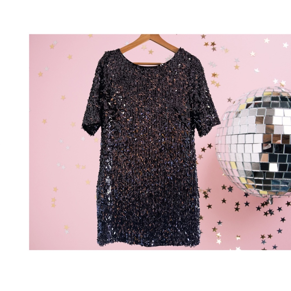PURPLE SEQUIN RACHEL ROY DRESS SZ 8 <3